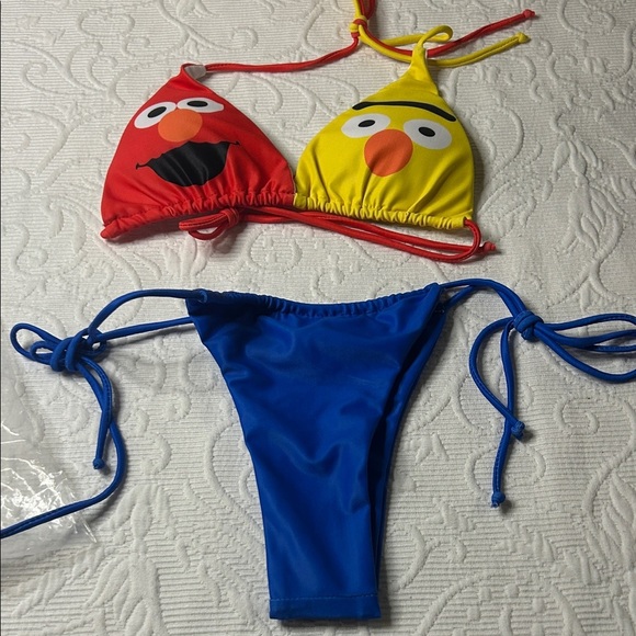 Sesame Street Red, Yellow, and Blue Bikini Set. Swim. Festival. NIPB. - Picture 9 of 9